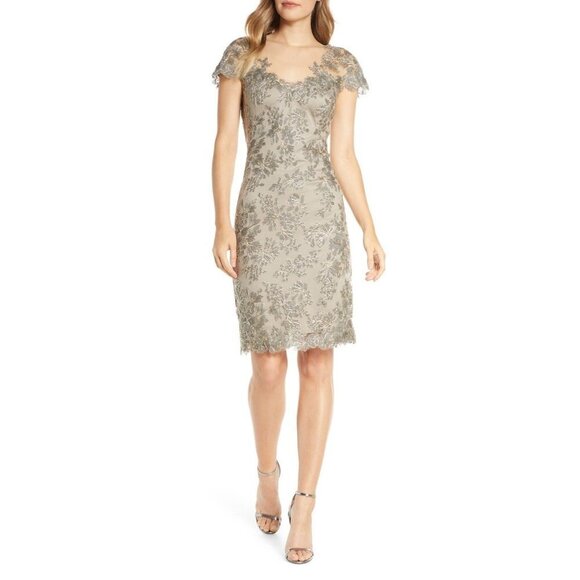 sachin and babi light blue dress Multicolored Embroidered Mesh Sheath Dress - Multicolor main image 0